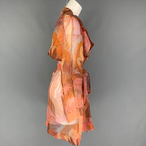 DRIES VAN NOTAN Talla M Chaqueta transparente con cinturón multicolor