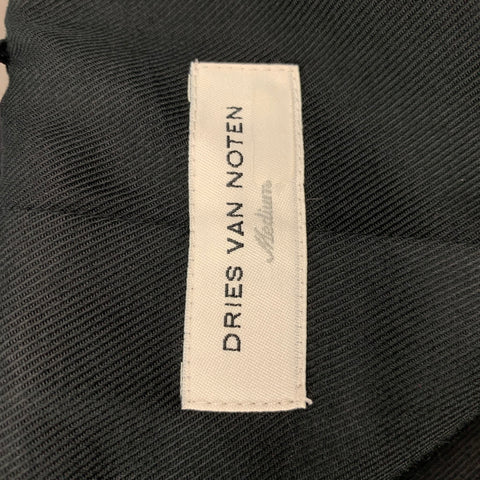 DRIES VAN NOTEN Size M Black Cotton Blend Double Breasted Jacket