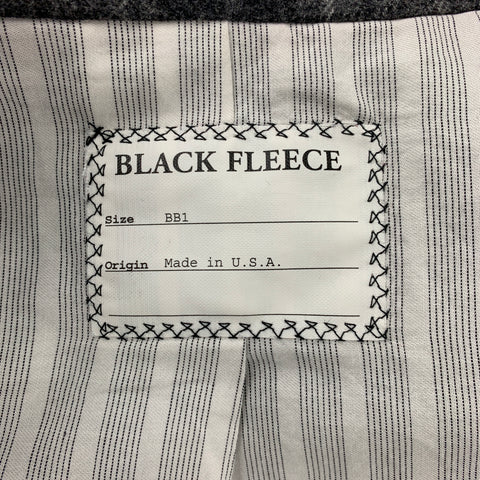 BLACK FLEECE Size 38 Dark Gray Plaid Wool / Cashmere 3 Piece Suit