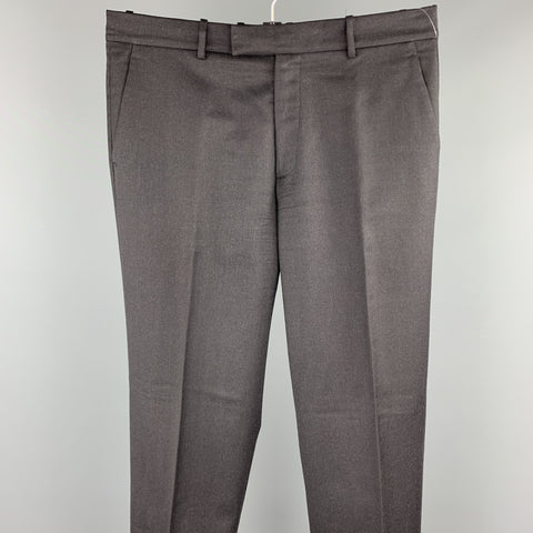 THEORY Size 36 Charcoal Wool Zip Fly Dress Pants