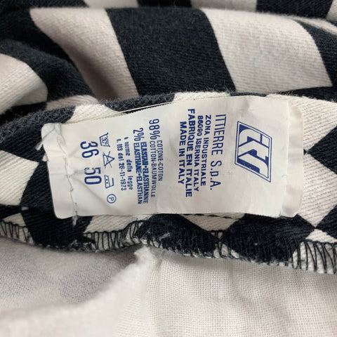 Vintage VERSACE JEANS COUTURE Size XS Black & White Cotton Print Jeans