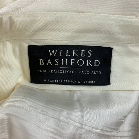 WILKES BASHFORD Size 32 Cream Wool Cargo Dress Pants