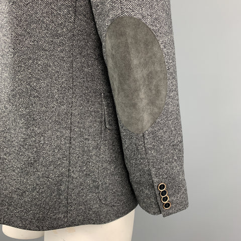 FAY Veste gilet détachable à revers cranté en polyamide gris chiné taille M