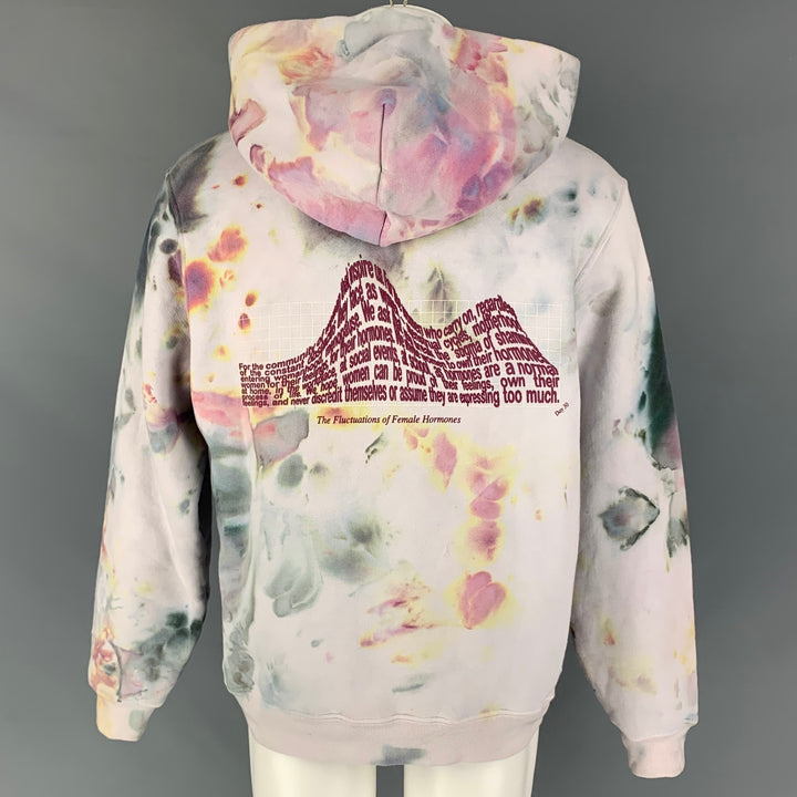 MADHAPPY Size M Multi-Color Tie Dye Cotton Hooded Sweatshirt