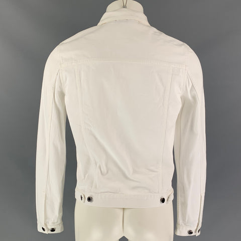 BURBERRY PRORSUM Printemps 2015 Taille 36 Veste en jean en coton blanc