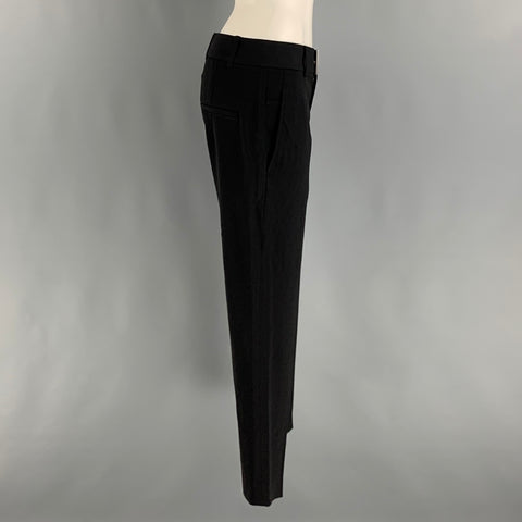 HELMUT LANG Size 2 Black Viscose Blend Tapered Casual Pants