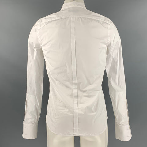 BURBERRY PRORSUM Taille S Chemise à manches longues en coton uni blanc
