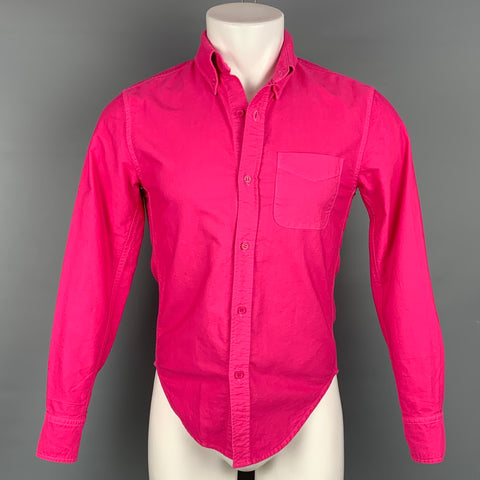 BAND OF OUTSIDERS Camisa de manga larga con botones de algodón rosa talla S