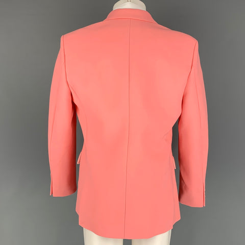 CASABLANCA Size 40 Pink Wool Double Breasted Sport Coat