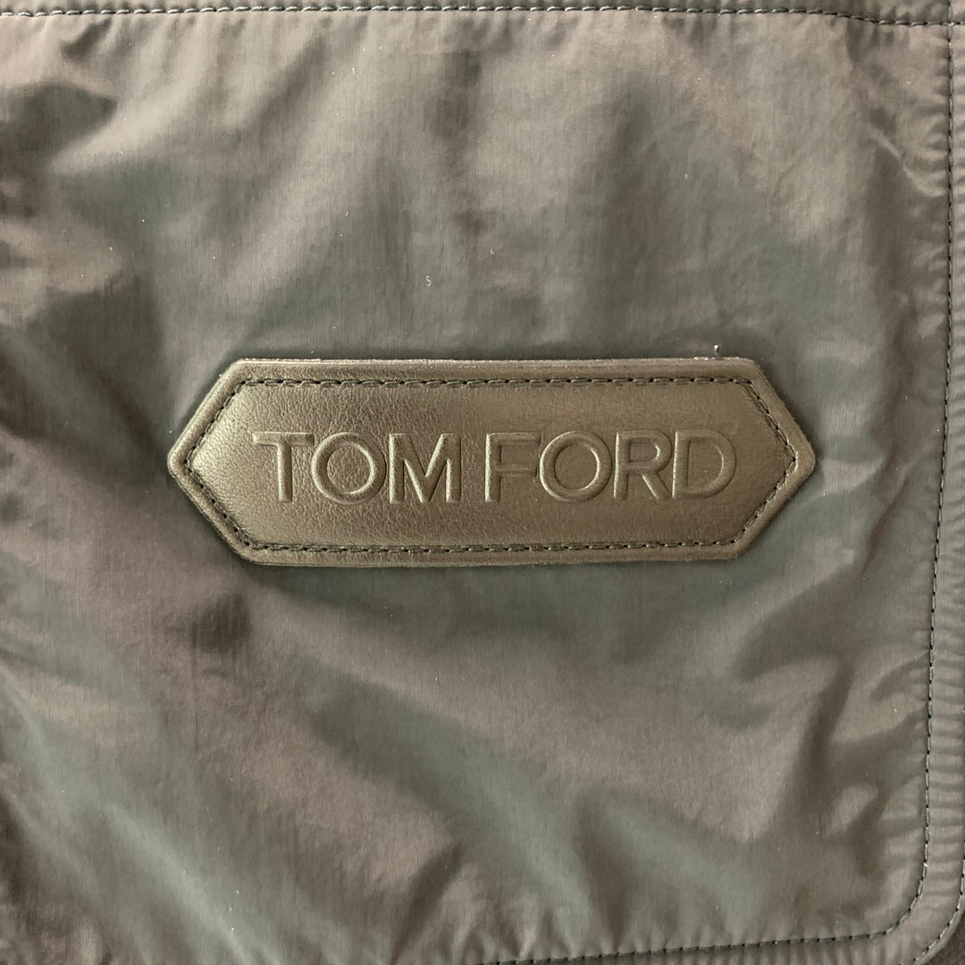 TOM FORD Size 46 Black Quilted Polyamide Blend Jacket