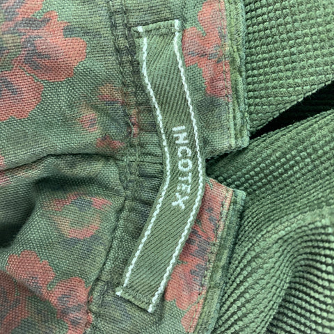 INCOTEX Size 29 Green Corduroy Cotton / Polyurethane Cuffed Casual Pants