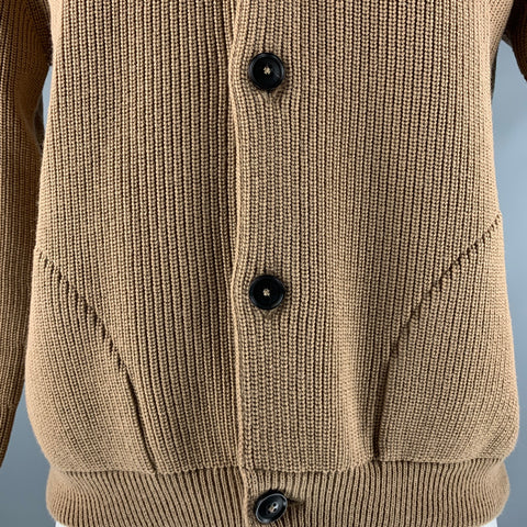 ANDERSEN-ANDERSEN Size M Camel Merino Wool Cardigan