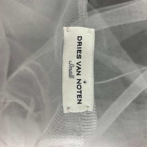 DRIES VAN NOTEN Size S Silver Polyamide Oversized Pullover - Womens