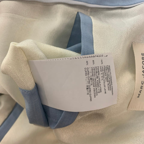 MARC JACOBS Size 38 Blue Light Blue Wool Notch Lapel Suit