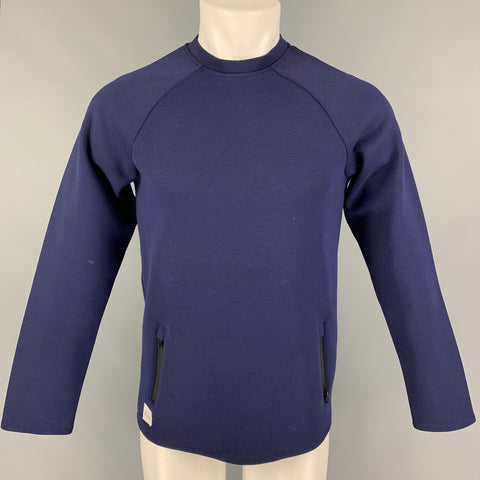 NATIVE YOUTH Size S Navy Polyester Blend Crew-Neck Pullover