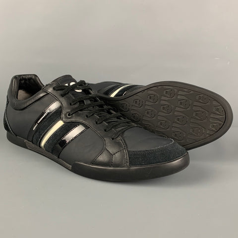 Y-3 by YOJHI YAMAMOTO  Size 11.5 Black Leather Low Top Sneakers