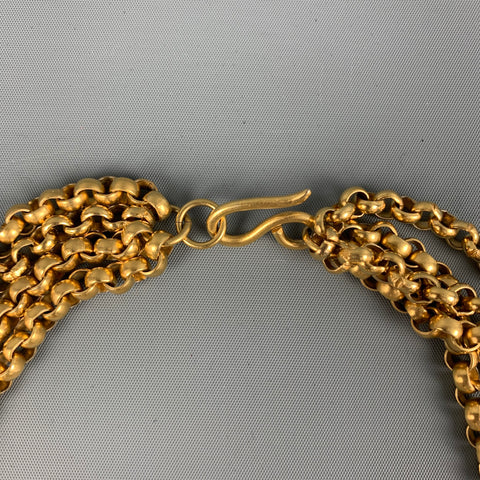 DONNA KARAN Gold Faux Pearl Layered Necklace