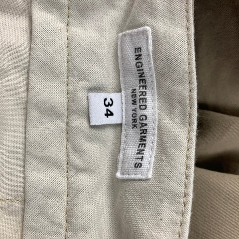 ENGINEERED GARMENTS Size 34 Khaki Cotton Pleated Shorts