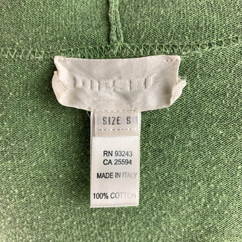 DIESEL Size S Green Purple Ombre Cotton Hooded Pullover