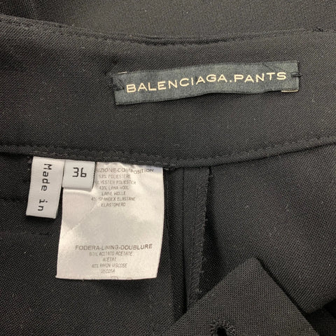 BALENCIAGA Size 2 Black Polyester Blend Dress Pants BALENCIAGA
