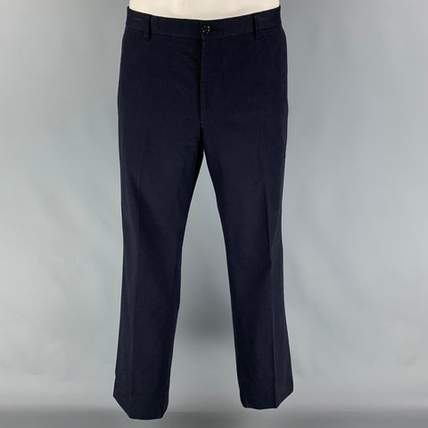RALPH LAUREN Black Label Size 42 Regular Navy Cotton Notch Lapel Suit