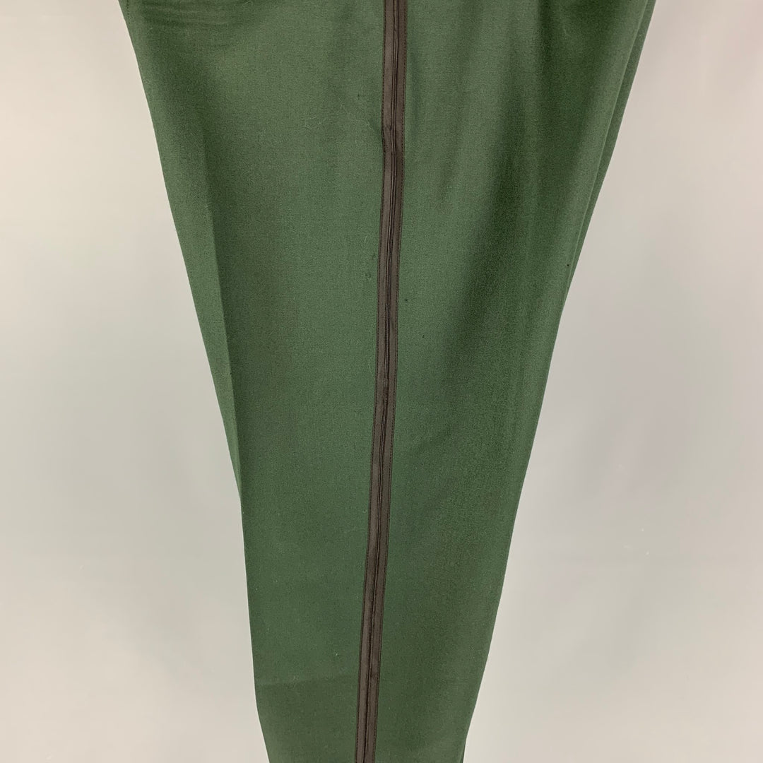 Vintage JEAN PAUL GAULTIER Size 34 Forest Green High Waisted Dress Pants