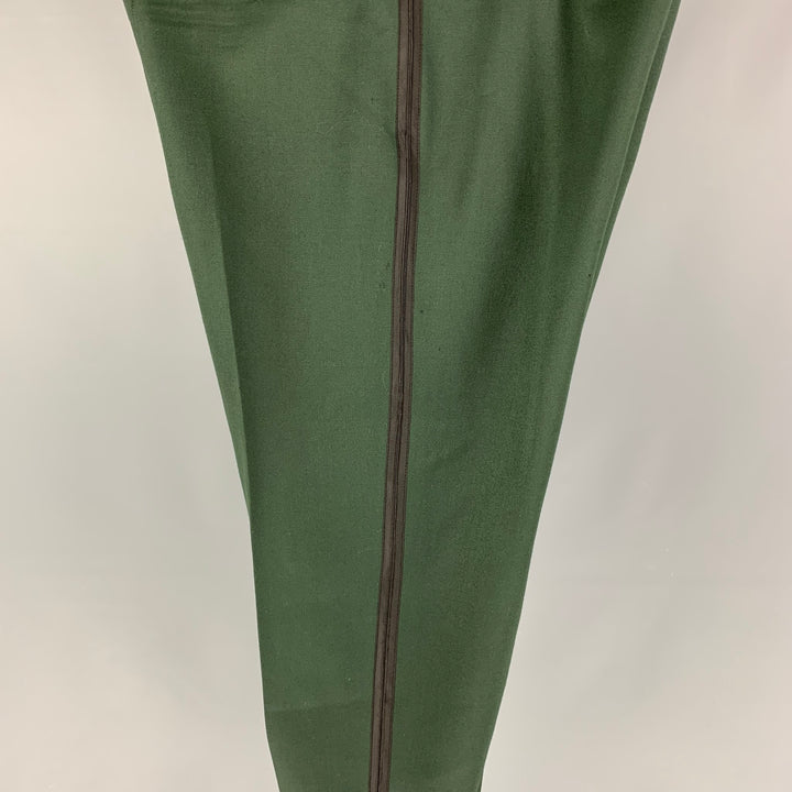 Vintage JEAN PAUL GAULTIER Size 34 Forest Green High Waisted Dress Pants
