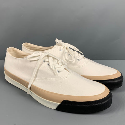 ASAHI Size 10 Tan Canvas Boat Shoe Sneakers