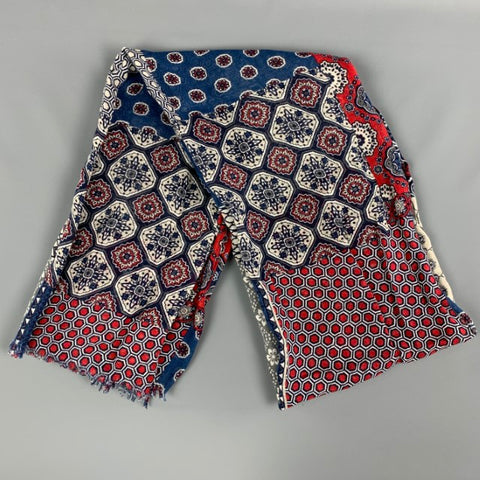 QUATTROCCHI Multi-Color Mixed Linen Cotton Scarf