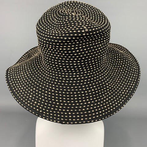 SAN DIEGO HAT Co. Black & White Contrast Stitch Cotton / Polyester Wide Brim Hat