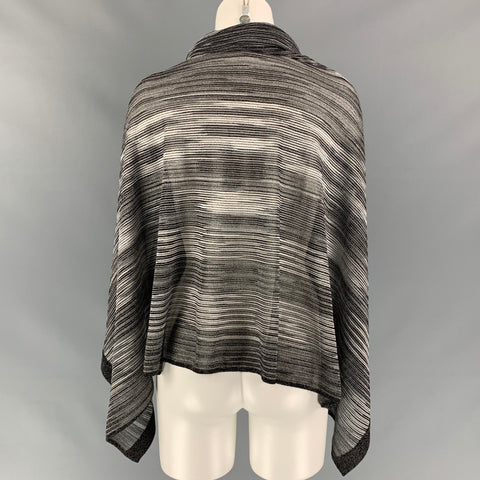 MISSONI Size One Size Silver & Black Knitted Viscose Blend Cardigan