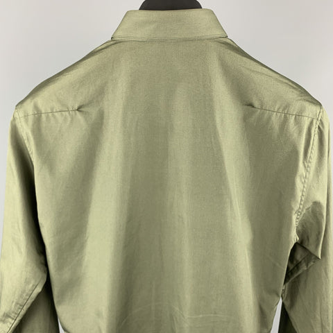 DIOR HOMME Size XS Olive Cotton Button Up Long Sleeve Shirt
