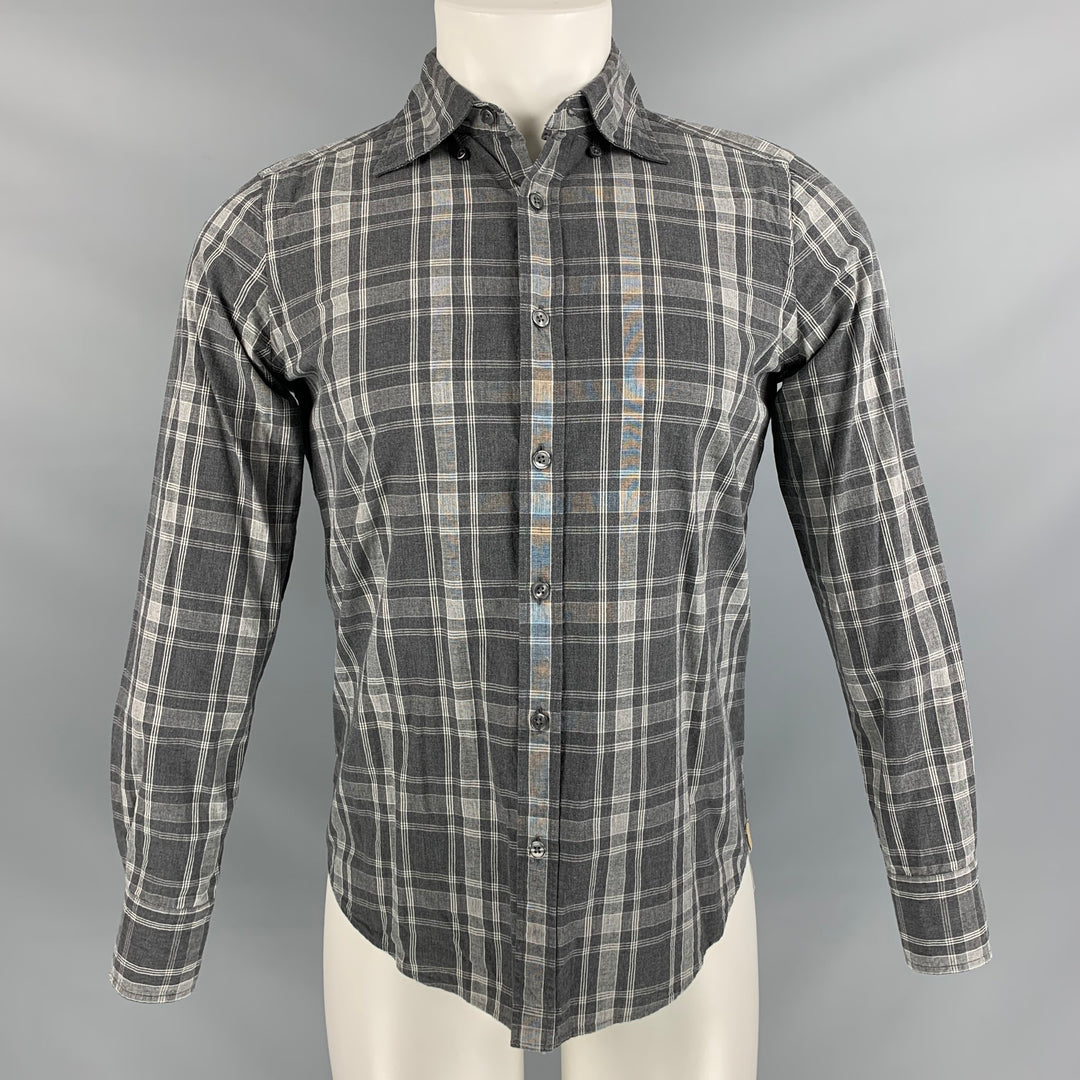 LUXURY 1939 for BELESTO Size S Gray Charcoal Plaid Cotton Long Sleeve Shirt