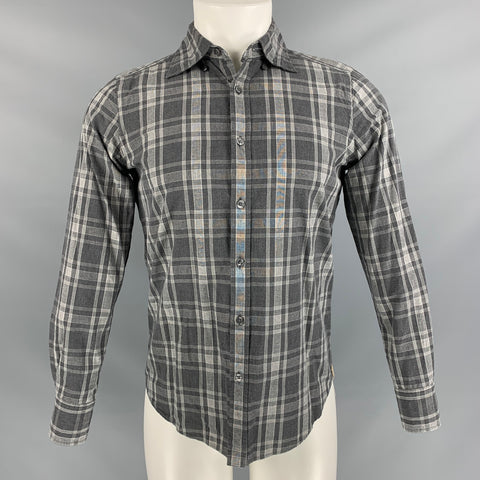 LUXURY 1939 for BELESTO Size S Gray Charcoal Plaid Cotton Long Sleeve Shirt