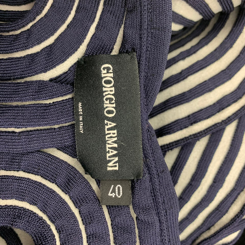 GIORGIO ARMANI Size 4 Purple White Viscose Polyamide Jacket
