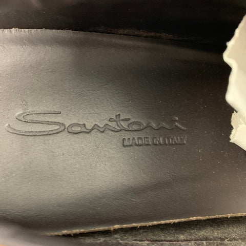 SANTONI Size 13 Brown Leather Low Top Sneakers