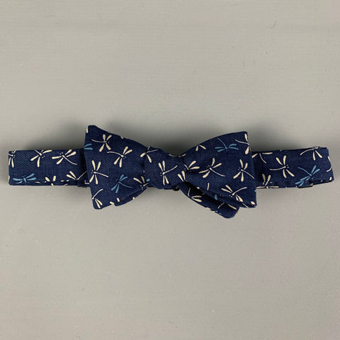 BLADE+BLUE Blue Grey Firefly Print Cotton Bow Tie