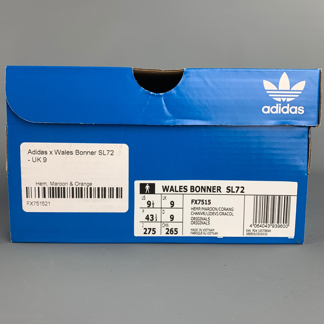 ADIDAS x WALES SL72 Size 9.5 Green & Brown Leather Lace Up Sneakers – Sui  Generis Designer Consignment