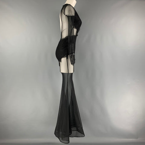 MICHAEL COSTELLO x REVOLVE Size XXS Black Polyester Spandex Sheer Gown Dress – Sui Generis Designer Consignment
