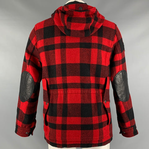 POLO by RALPH LAUREN Size S Black Red Plaid Wool Nylon Jacket