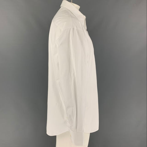 VALENTINO Size M White Cotton Button Up Oversized Shirt