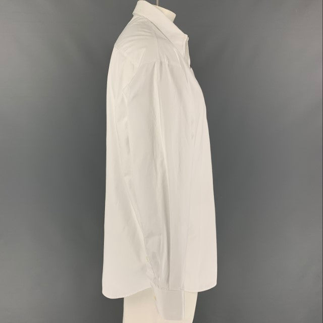 VALENTINO Camisa extragrande con botones de algodón blanco talla M