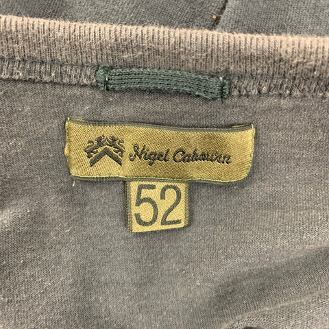 NIGEL CABOURN Size L Navy Cotton Crew-Neck T-shirt