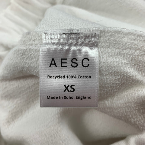 ALEX EAGLE Size XS White Cotton Elastic Waistband Casual Pants