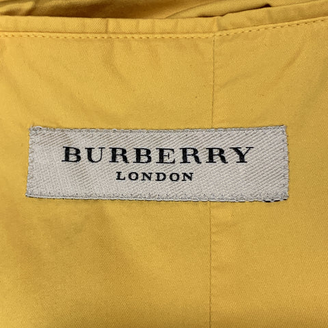 BURBERRY LONDON Size 40 Yellow Cotton Notch Lapel Two Buttons Sport Coat