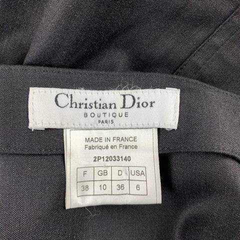 CHRISTIAN DIOR BOUTIQUE Talla 6 Falda lápiz de mezcla de viscosa negra