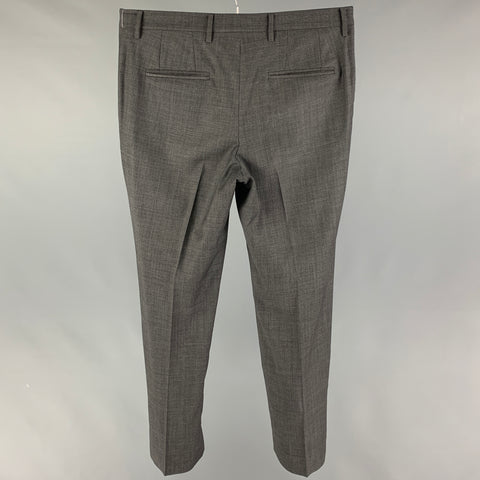 TSE Size 34 Grey Wool Flat Front Dress Pants