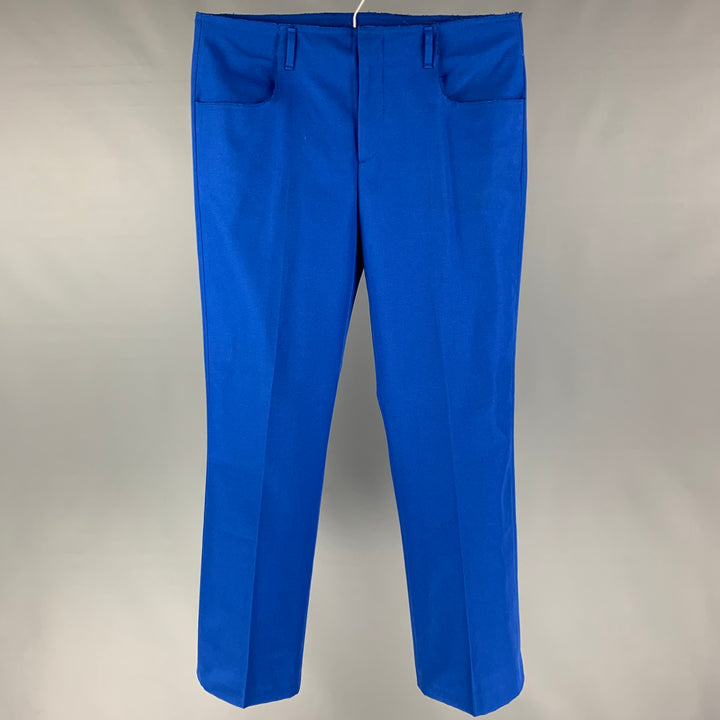 ACNE STUDIOS Size 32 Royal Blue Polyester / Cotton Zip Fly Casual Pants