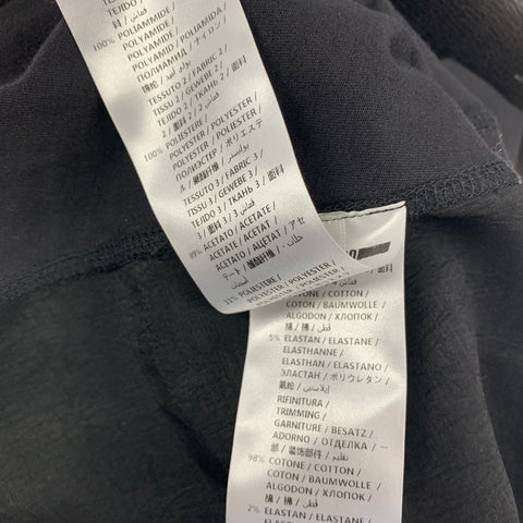 ALEXANDER MCQUEEN Size M Black Polyester Short Sleeve Casual Top