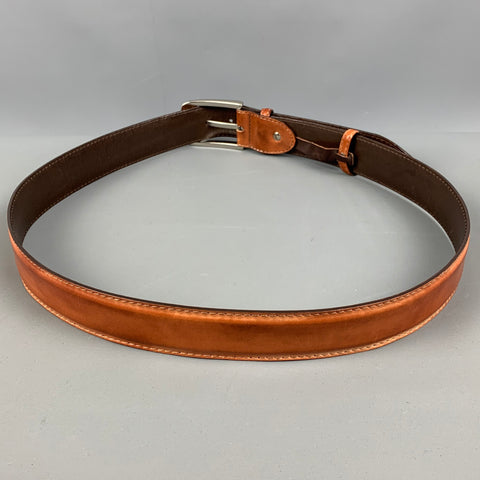 VINTAGE Size 34 Brown Tan Leather Belt